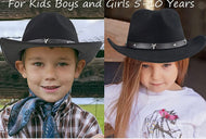 Boy & Girl Kids black felt hat