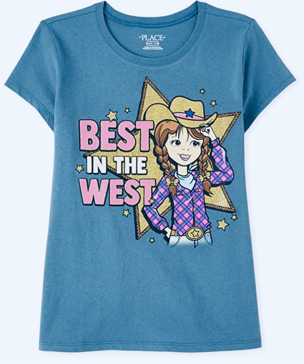 Girls best in west tee